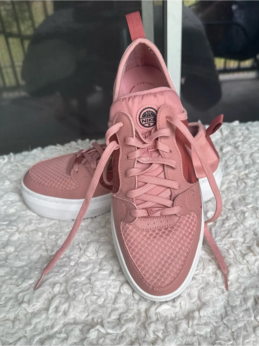 Nike Women's Rose Pink Low-Top Lace-Up Sneakers UNISEX